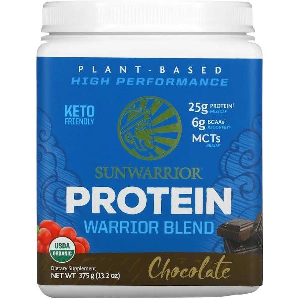 Sunwarrior Warrior Blend - Plant Based Organic Protein Chocolate 375 Grams