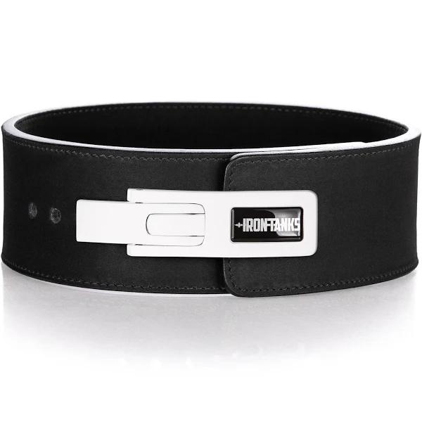 10mm Lever Belt Black Deadlift Powerlifting Training Squats Iron Tanks, 3XL