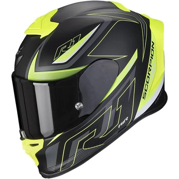 Scorpion EXO-R1 Evo Air GAZ Matt Black Neon Yellow Full Face Helmet XL