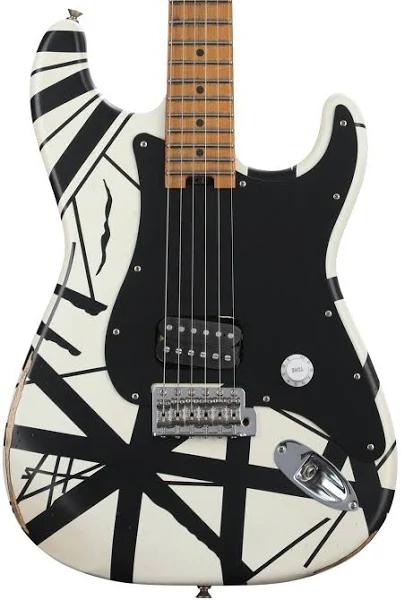 EVH Striped Series '78 Eruption Black / White Stripe Relic