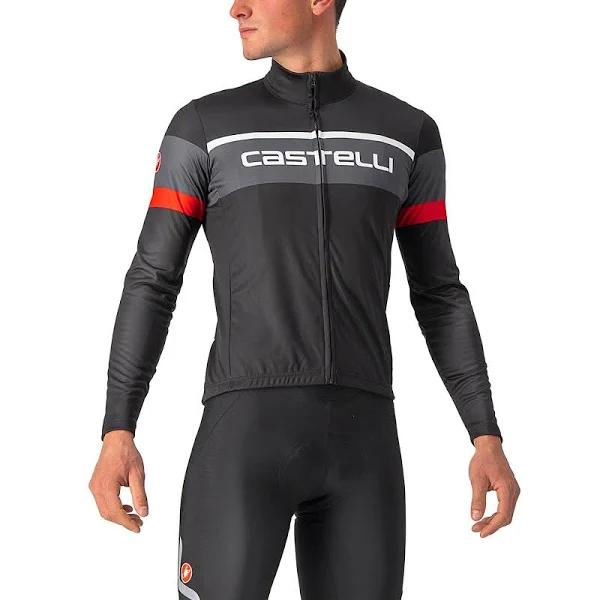 Castelli Passista Long Sleeve Jersey Black Grey Red - L