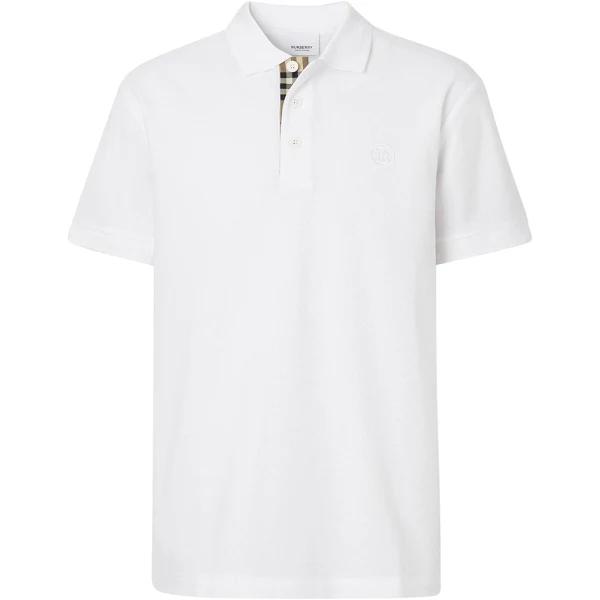 Burberry White Cotton Polo Shirt White