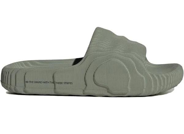 Adidas Adilette 22 Slides Silver Green (Women's)