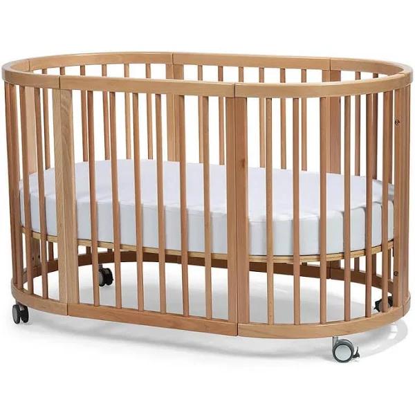 11% Off - Cocoon Lolli Sprout Cot + Mattress, Natural Beech Wood Cotton/Wood