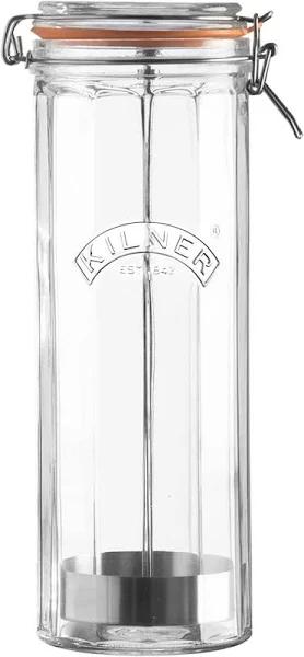 Kilner 25.737 Glass Clip Top Tall Spaghetti Jar, 2.2 Litre