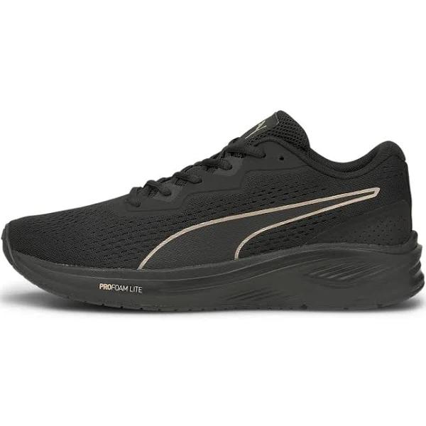 Aviator Unisex Running Shoes in Black/Rose Gold, Size 10.5 by Puma