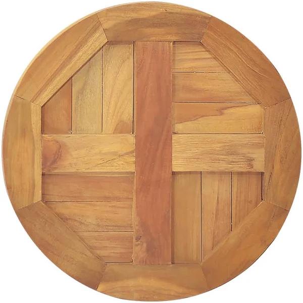 vidaXL Table Top Solid Teak Wood Round 2.5 cm 50 cm