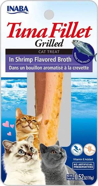 Inaba Grilled Tuna Fillet in Shrimp Broth Cat Treat 15g x 6