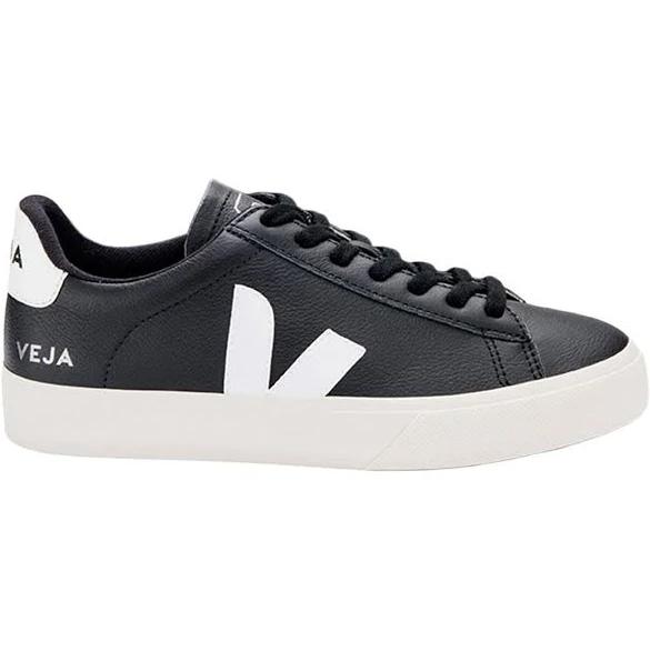 Veja Black & White Leather Campo Sneakers