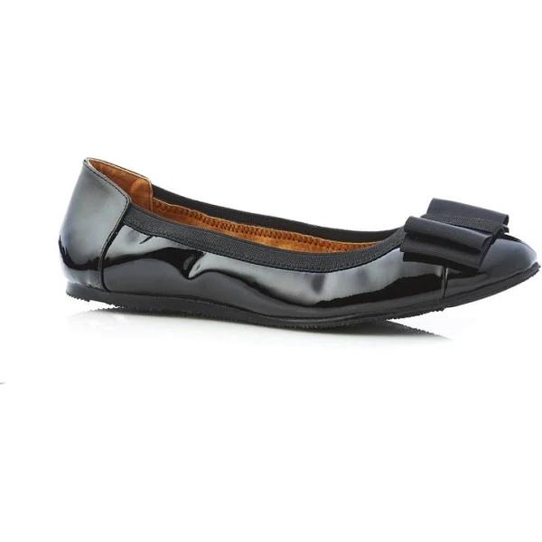 Walnut Melbourne Sandra Bow Patent Leather Black