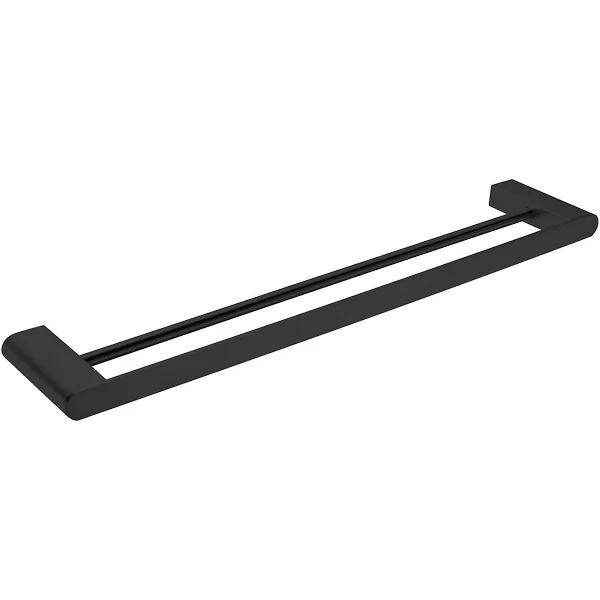 Nero Bianca Double Towel Rail 600mm Matte Black NR9024dMB