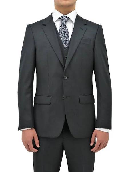 Michel 704 Charcoal Wool Suit Jacket Regular / 104