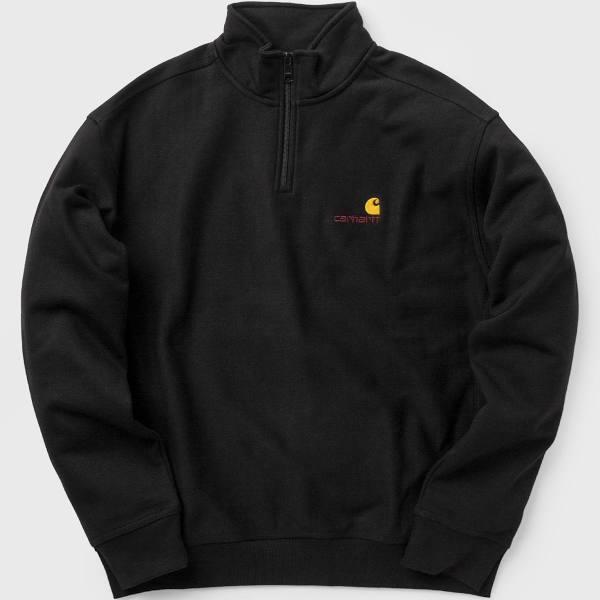 Carhartt WIP - Half Zip American Script Sweatshirt in Black