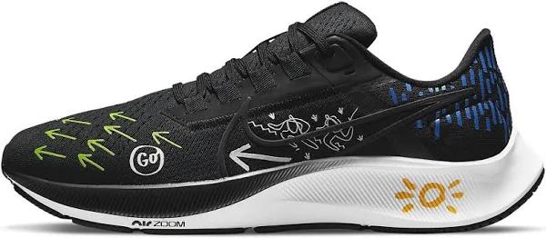 Nike Men's Air Zoom Pegasus 38 Running Shoes (Black/White/Anthracite/Volt, Size 13 US)