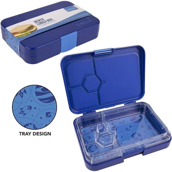 Sachi 4 Compartment Bento Lunch Box - Outer Space