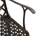 vidaXL 3 Piece Bistro Set Cast Aluminium Bronze