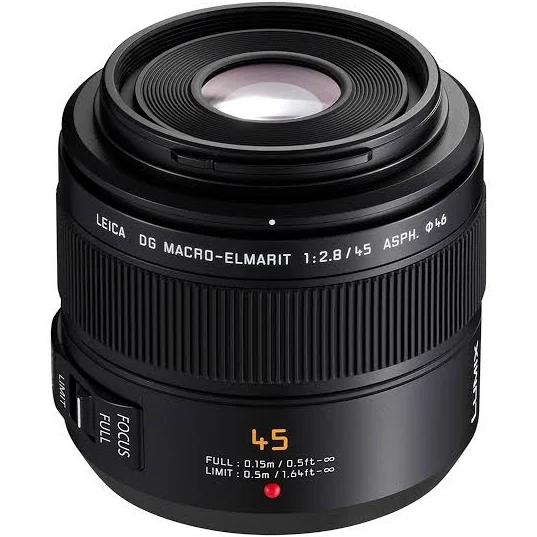 Panasonic Leica 45mm f/2.8 DG Elmarit Macro Lens