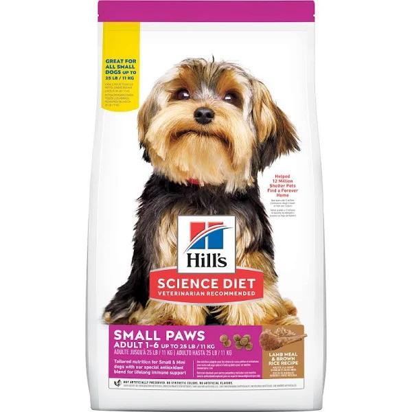 Hill's Science Diet Small Paws Adult Lamb & Rice Dry Dog Food - 2.04kg