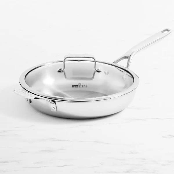 Wolstead Superior Steel Saute Pan with Lid 28cm