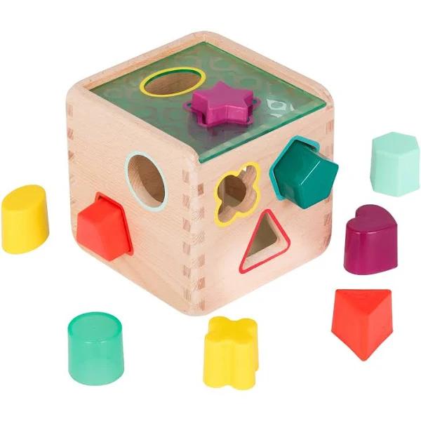 B Toys Wonder Cube, Wooden Shape Sorter