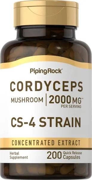 Cordyceps Mushroom, 2000 MG (Per serving), 200 Quick Release Capsules