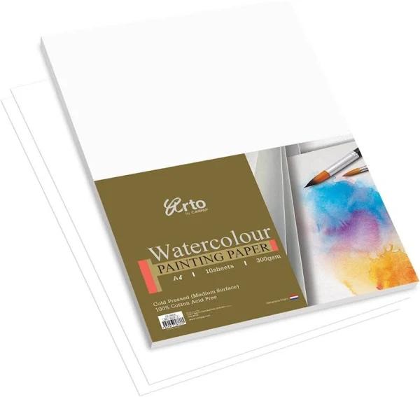 Arto 100% Cotton Watercolour Paper - A4 Cold Pressed 300gsm