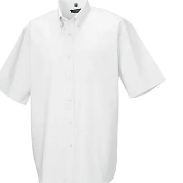 Russell Collection Mens Short Sleeve Easy Care Oxford Shirt White 19inch