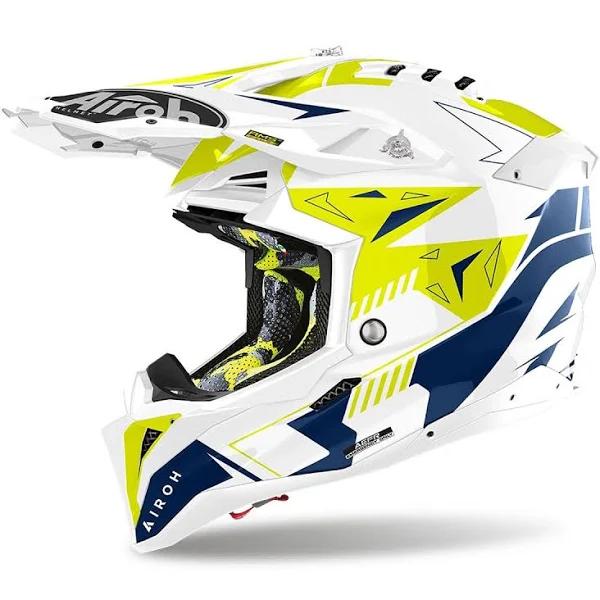 Airoh Aviator 3 Spin Helmet Yellow Blue