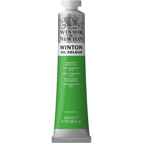 Winsor & Newton : Winton : Oil Paint : 200ml : Permanent Green Light