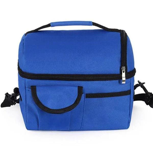 Insulated Lunch Bag Box Tote Cooler for Women Men Hot Cold Food Thermal, Blue