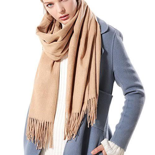 Womens Thick Soft Cashmere Wool Pashmina Shawl Wrap Scarf - Aone Warm Stole