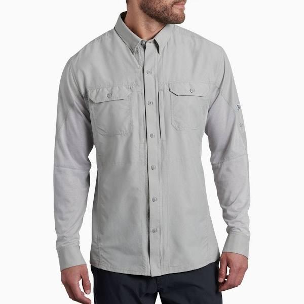 Kuhl Mens Airspeed Long Sleeve Shirt Medium Cloud Grey