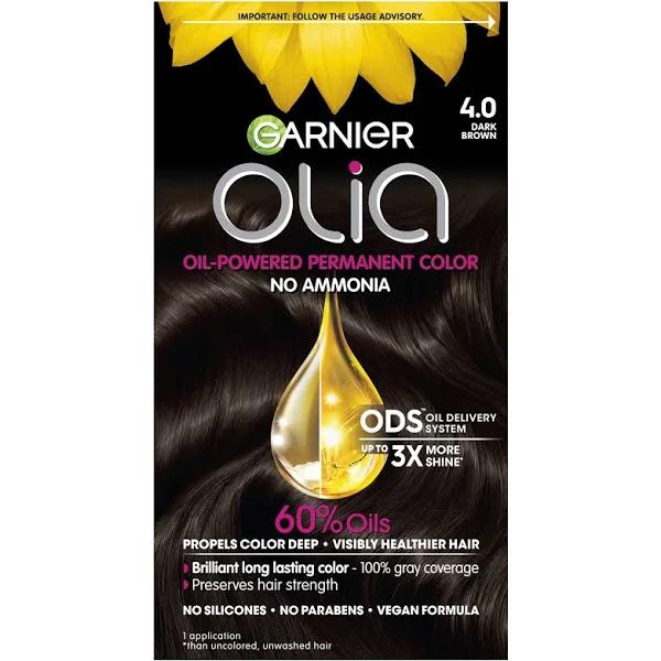 Olia Brilliant Color Permanent Haircolor, Dark Brown 4.0