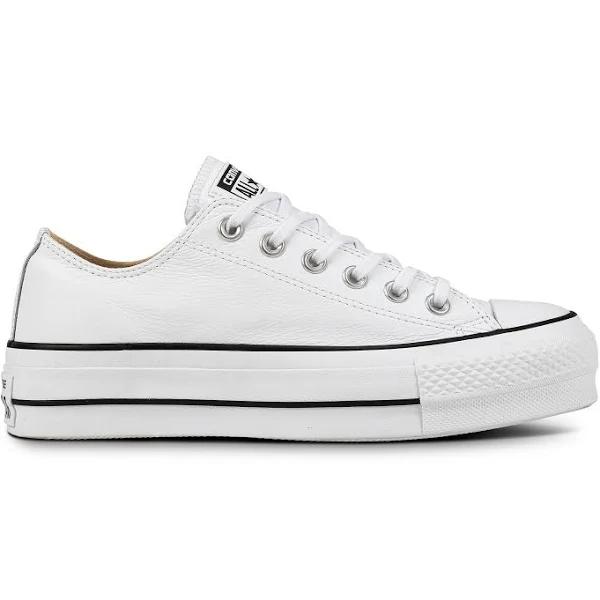 Converse White Leather Chuck Taylor All Star Lift Platform Sneakers