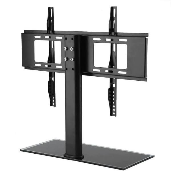 EZONEDEAL Universal TV Stand Table Top TV Stand For 55" / 70" LCD LED TVS Adjustable TV Base Stand With Tempered Glass Base (42~70'')