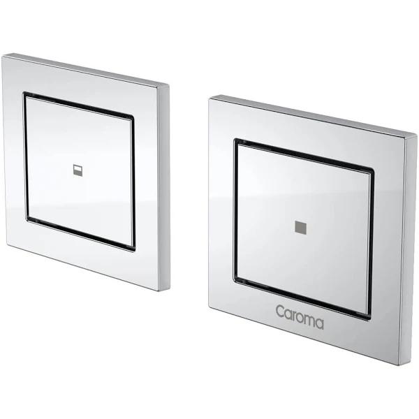 Caroma Chrome Invisi Series II Rectangle Dual Flush Buttons