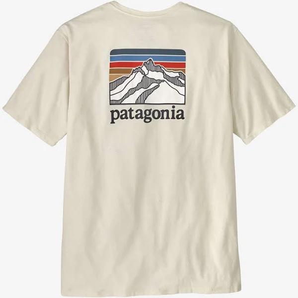 Patagonia Men's Line Logo Ridge Pocket Responsibili-Tee - Birch White / XL