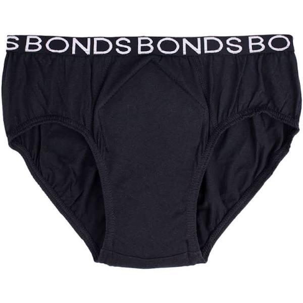 Light Incontinence Underwear | Bonds Hipster w/ Incontinence Pad 12-14 Years / 100ml / Black