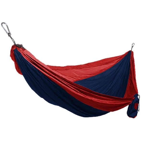 Grand Trunk Double Parachute Nylon Hammock-Navy/Red