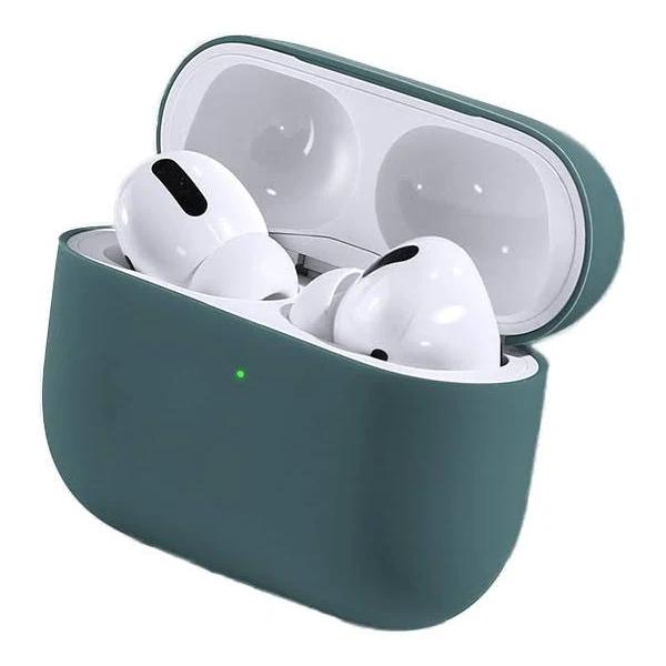 Adore Silicone Case For Airpods Pro Pure Color Wireless Bluetooth Cover Case For Apple Airpods Pro 3 Fundas Shockproof - Dark Green