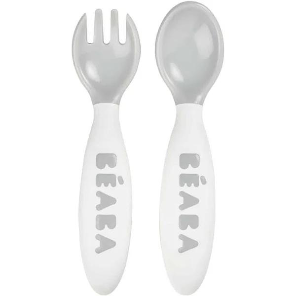 Beaba 2nd Stage Training Fork & Spoon - Light Mist