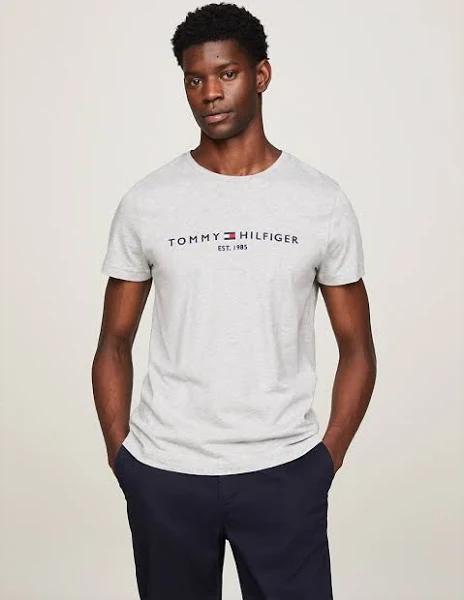 Tommy Hilfiger Logo T Shirt Grey