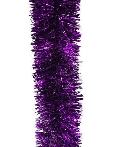 100m Purple Christmas Tinsel 100mm Wide