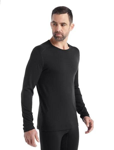 Icebreaker Mens 200 Oasis LS Crewe Black