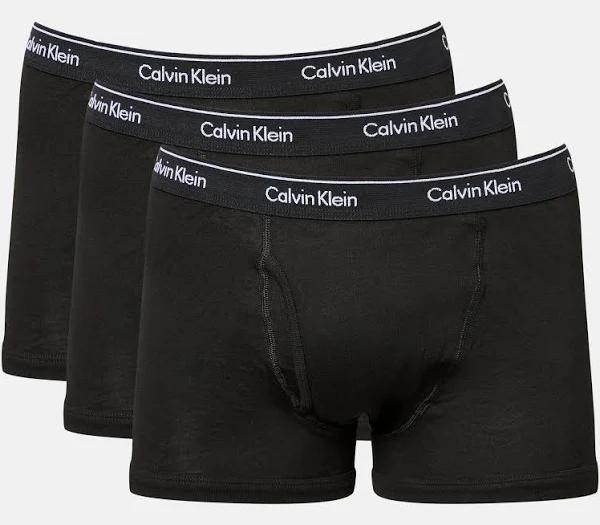 Calvin Klein Men's Classic Cotton Trunks 3-Pack - Black