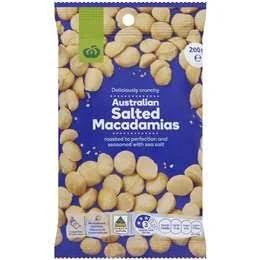 Woolworths Select Macadamias Sea Salt 200g