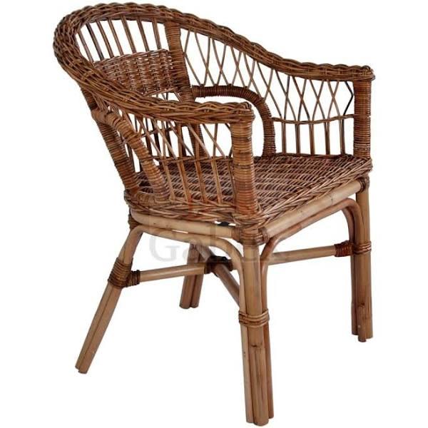 Outdoor Chair Natural Rattan - Brown