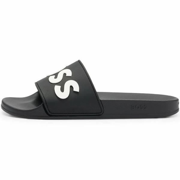 Boss Kirk Slides Black EU 35 Man 50498241-001-35