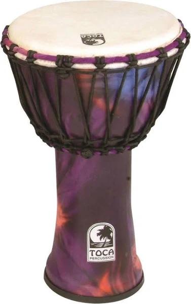 Toca 10-inch Freestyle Djembe Woodstock Purple Hand Drum