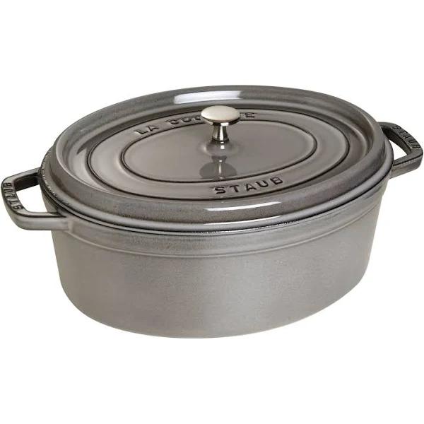 Staub Cocotte Oval 33cm Graphite Grey